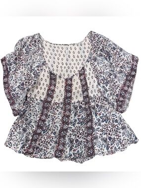 Free People Boho cropped scoop neck top Small